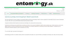 Desktop Screenshot of entomology.sk